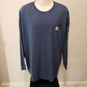 CARHARTT MEN'S ORIGINAL FIT LONG-SLEEVE POCKET  GRAPHIC T-SHIRT SIZE 4XL